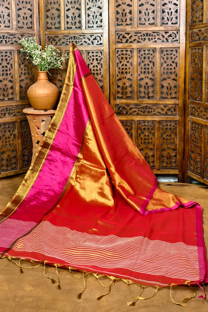 Hushed Romance Banarasi Tissue Silk
