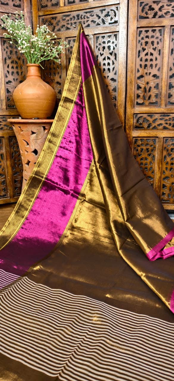Hushed Romance Banarasi Tissue Silk