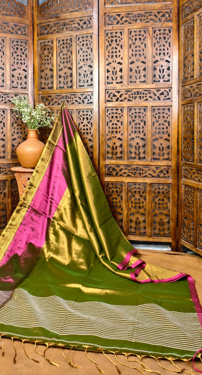 Hushed Romance Banarasi Tissue Silk