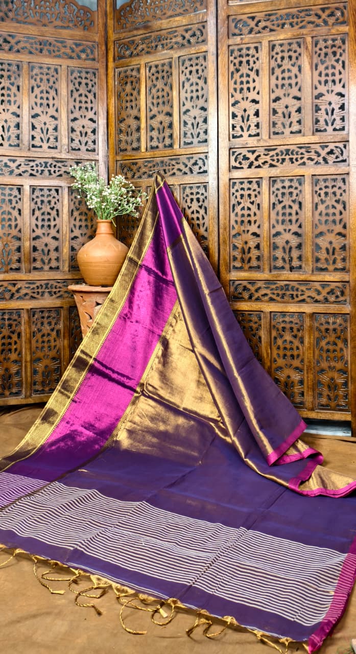 Hushed Romance Banarasi Tissue Silk