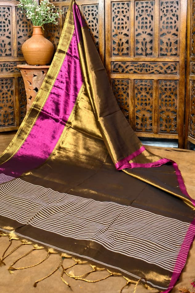 Hushed Romance Banarasi Tissue Silk