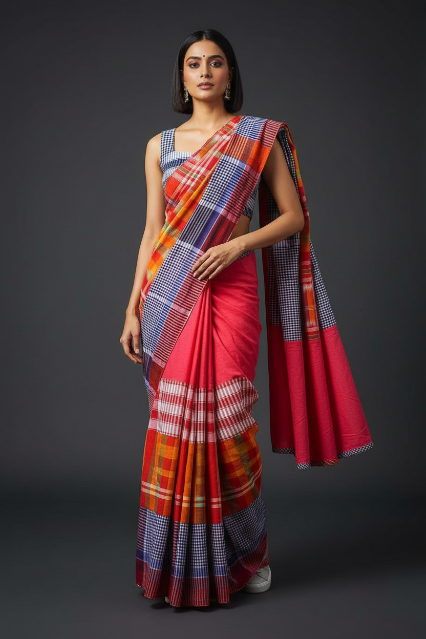 Mridu Chaya Mixmatch Cotton Saree