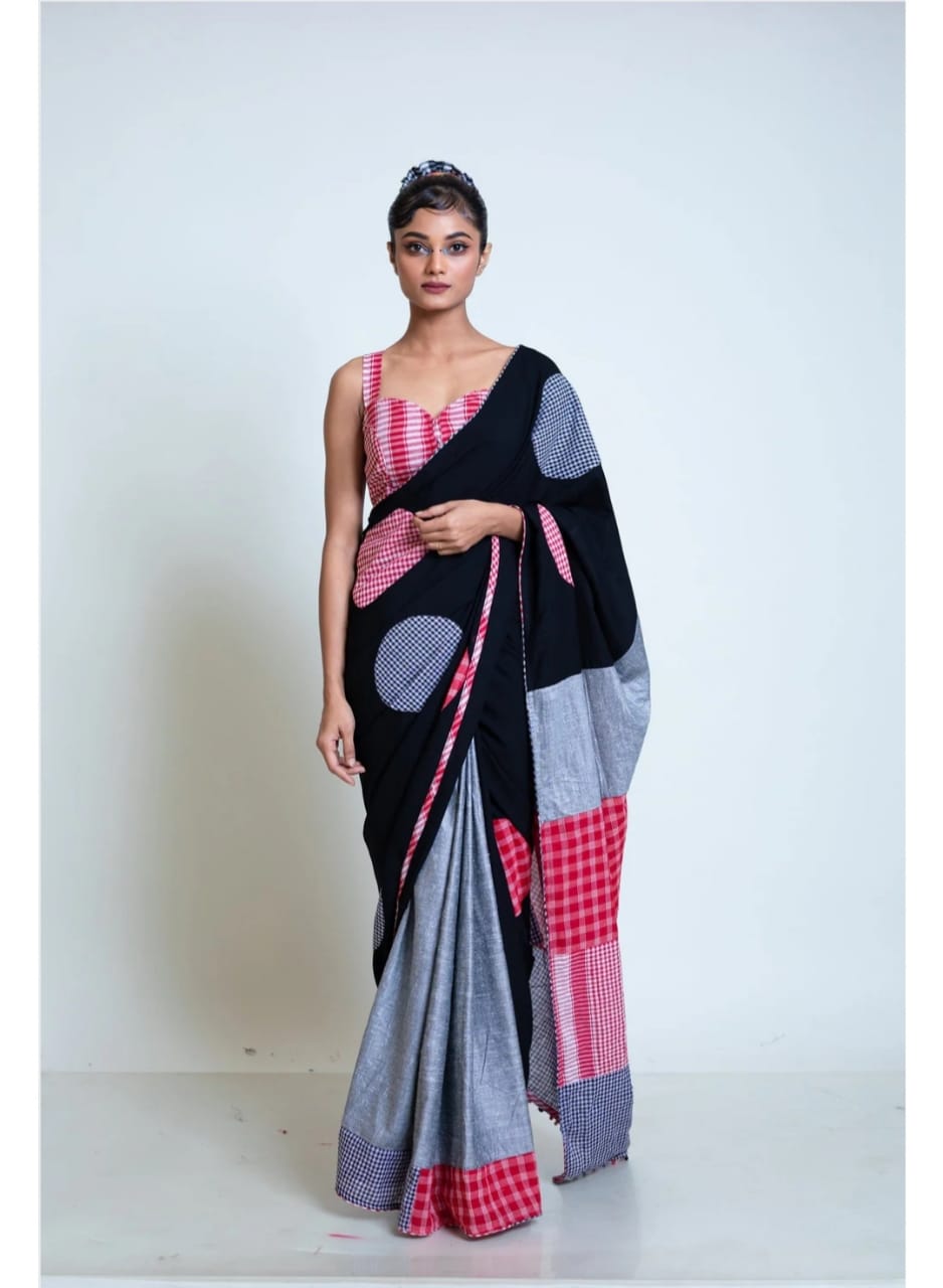 Mridu Chaya Mixmatch Cotton Saree