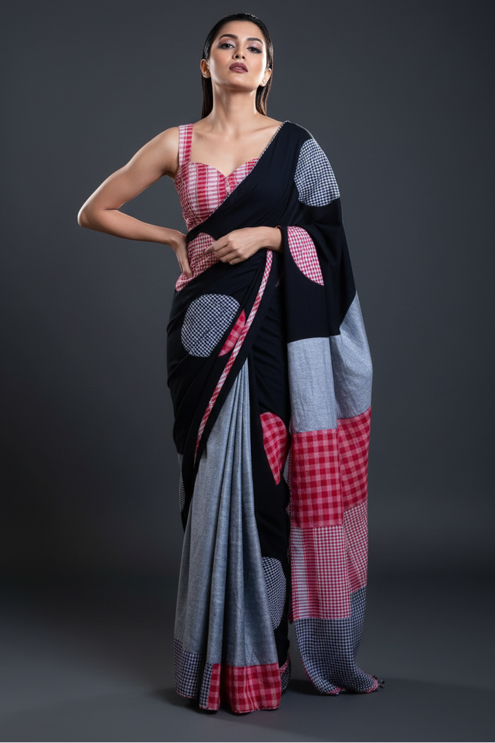 Mridu Chaya Mixmatch Cotton Saree