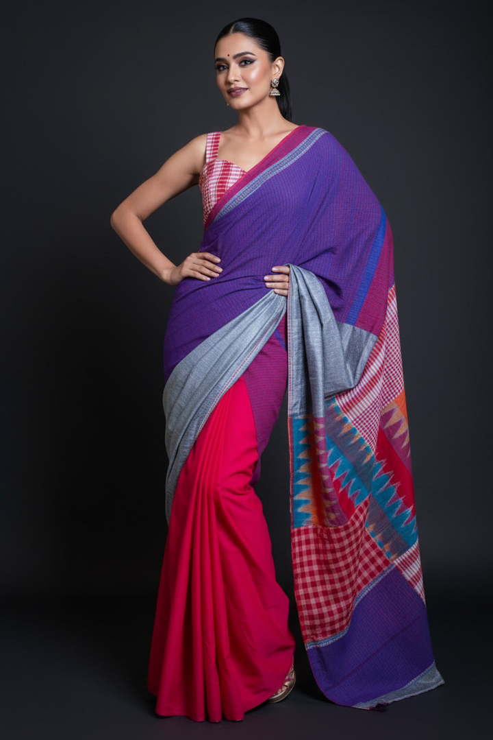 Mridu Chaya Mixmatch Cotton Saree