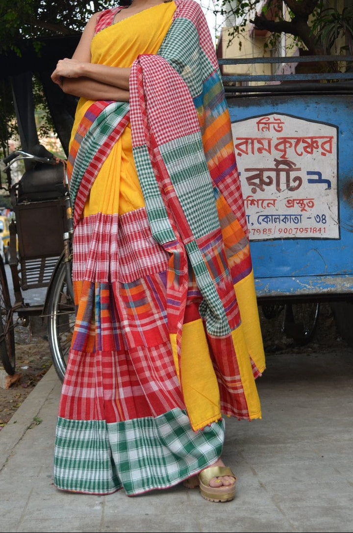 Mridu Chaya Mixmatch Cotton Saree