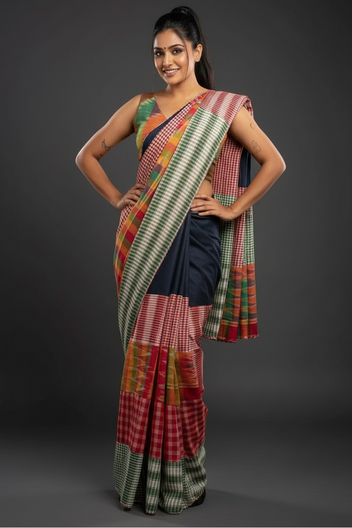 Mridu Chaya Mixmatch Cotton Saree