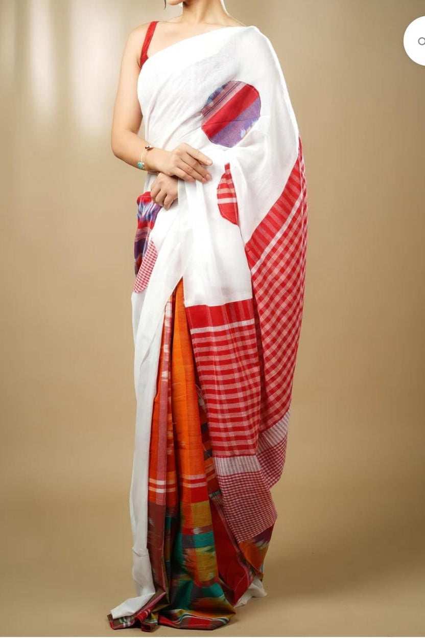 Mridu Chaya Mixmatch Cotton Saree