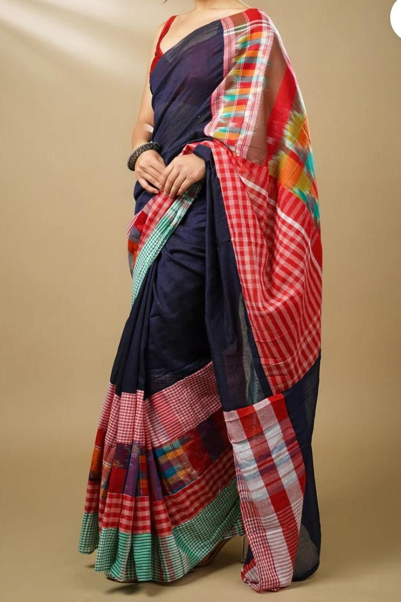 Mridu Chaya Mixmatch Cotton Saree
