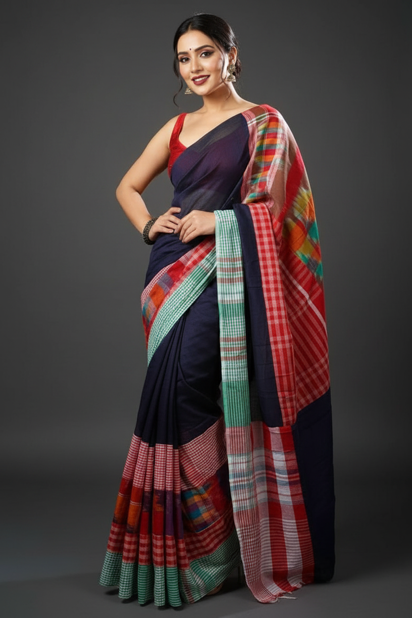 Mridu Chaya Mixmatch Cotton Saree