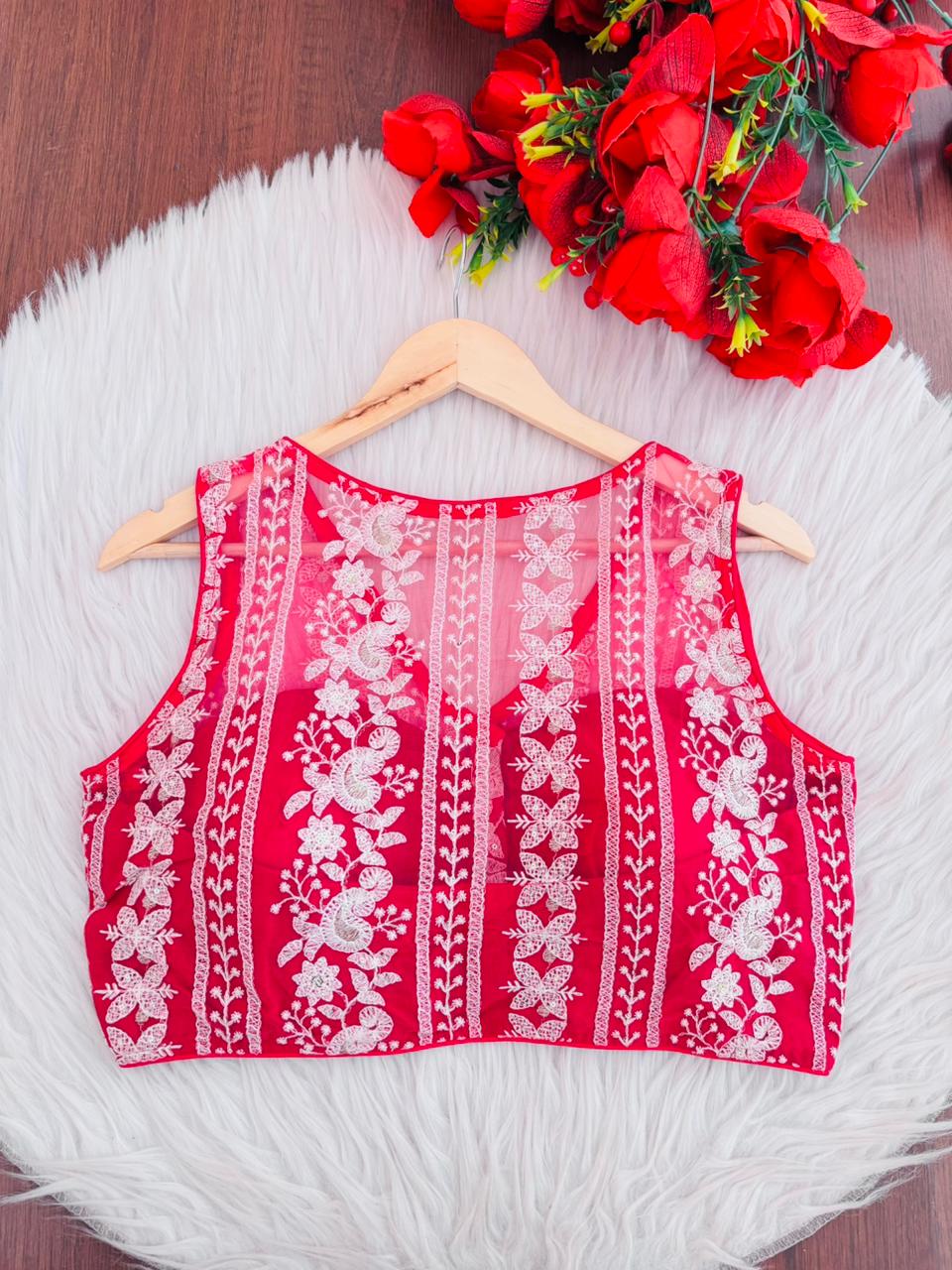 Delicate Threads Designer Net Blouse