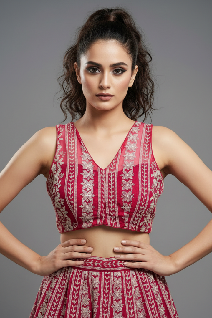 Delicate Threads Designer Net Blouse