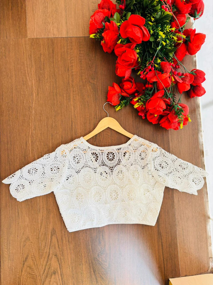 Whimsical Weave Crochet Blouse