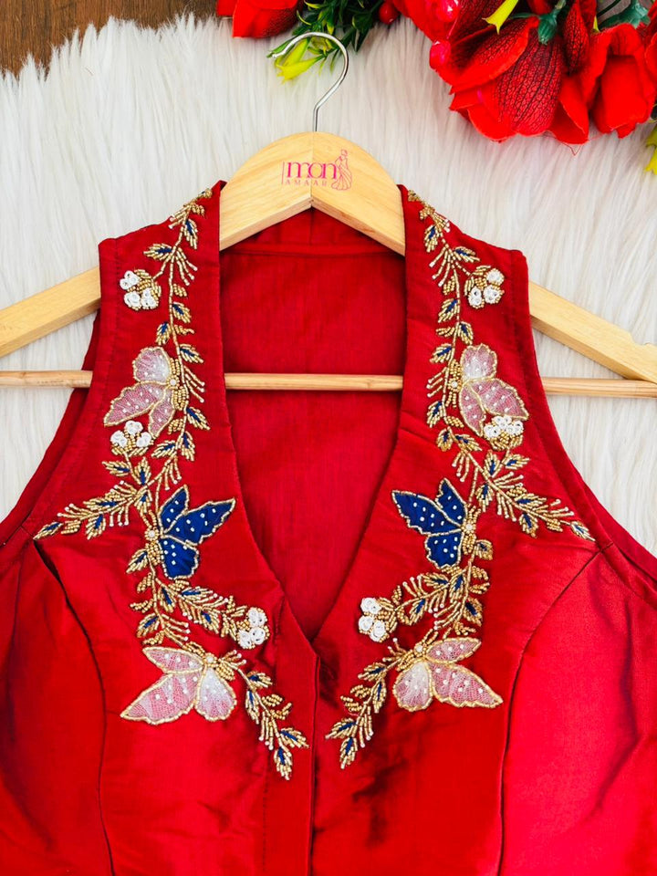 Dreamy Look- Aari Hand work Halter Blouse