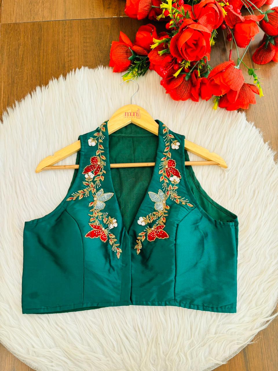 Dreamy Look- Aari Hand work Halter Blouse