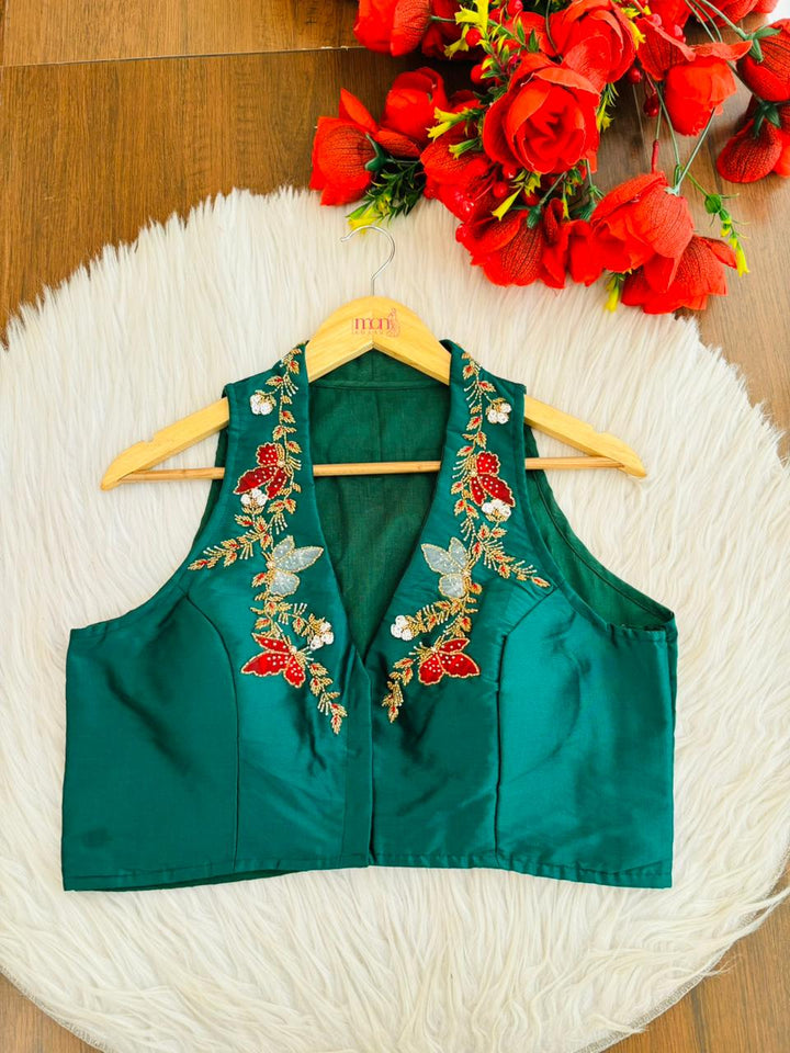 Dreamy Look- Aari Hand work Halter Blouse