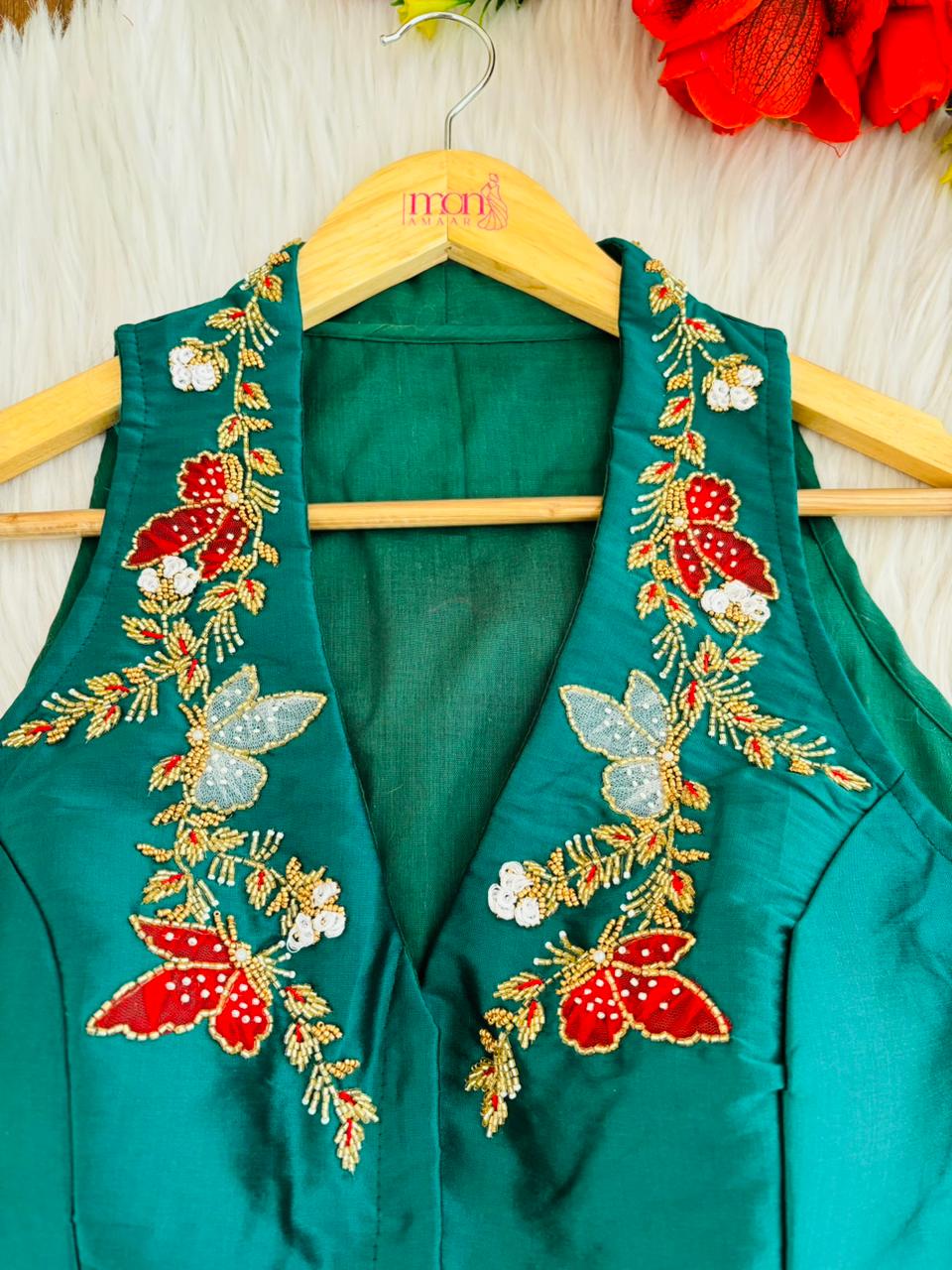 Dreamy Look- Aari Hand work Halter Blouse