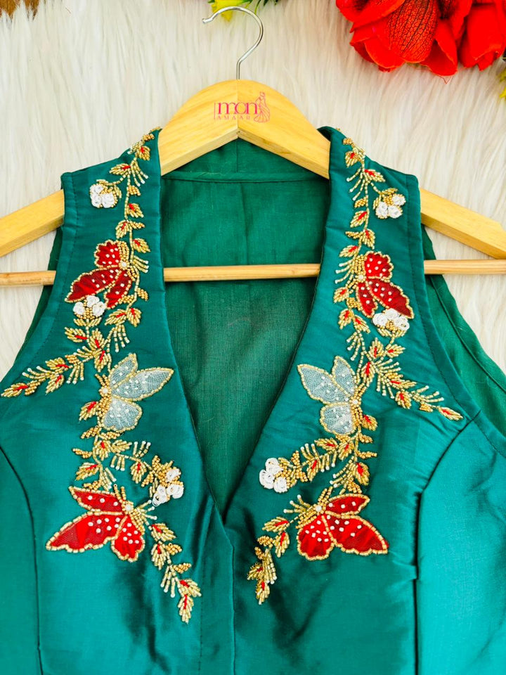 Dreamy Look- Aari Hand work Halter Blouse