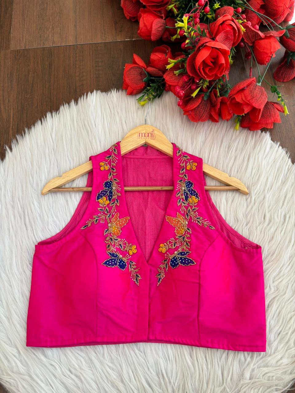 Dreamy Look- Aari Hand work Halter Blouse