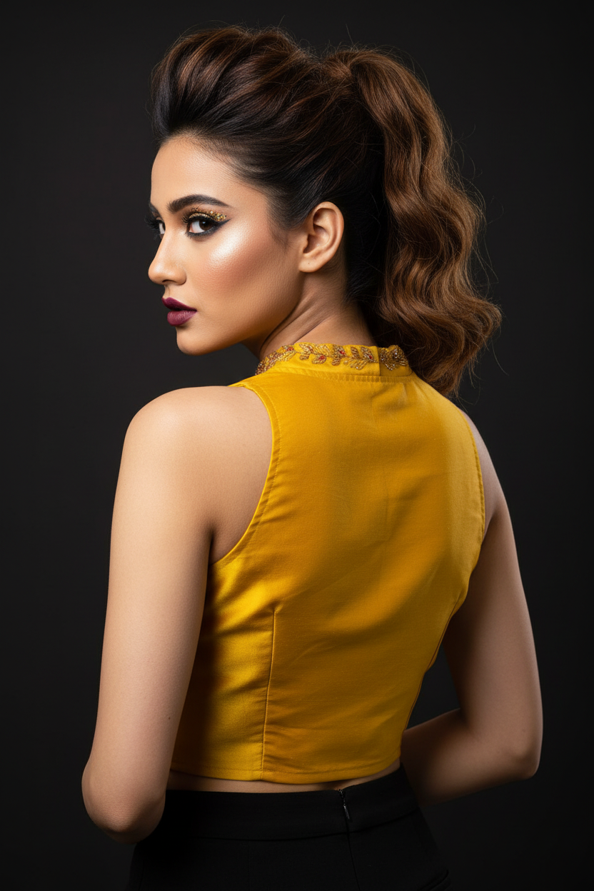 Dreamy Look- Aari Hand work Halter Blouse