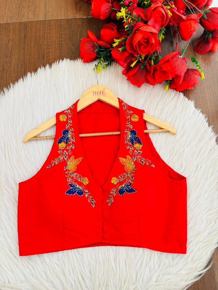 Dreamy Look- Aari Hand work Halter Blouse