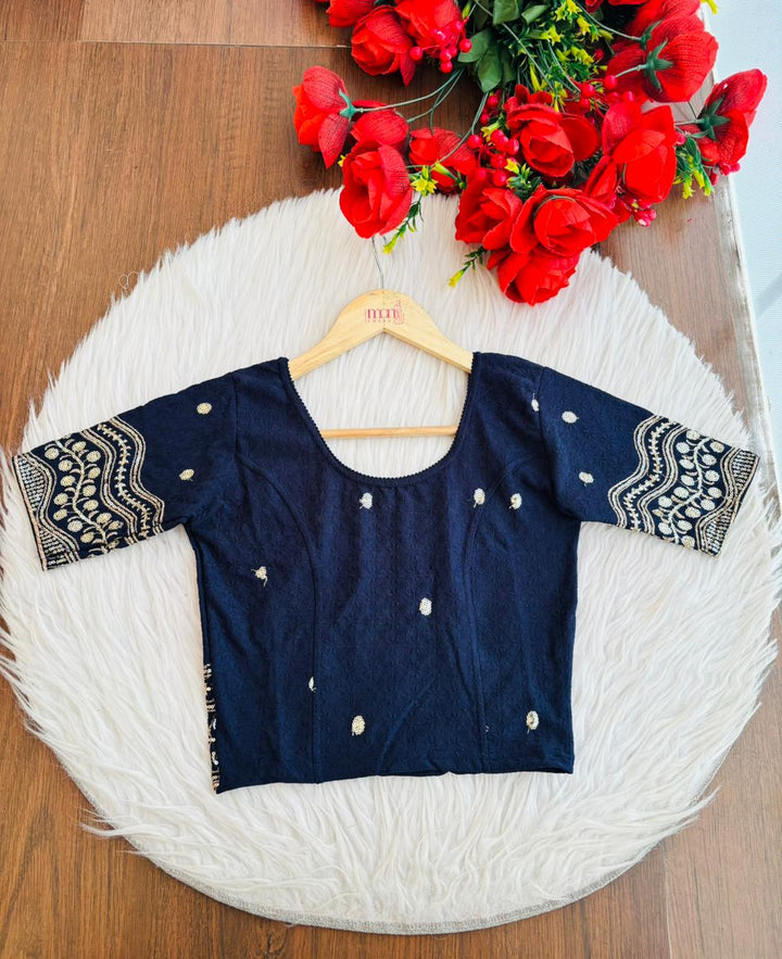 Little place- Floral Stretchable Knitted Blouse