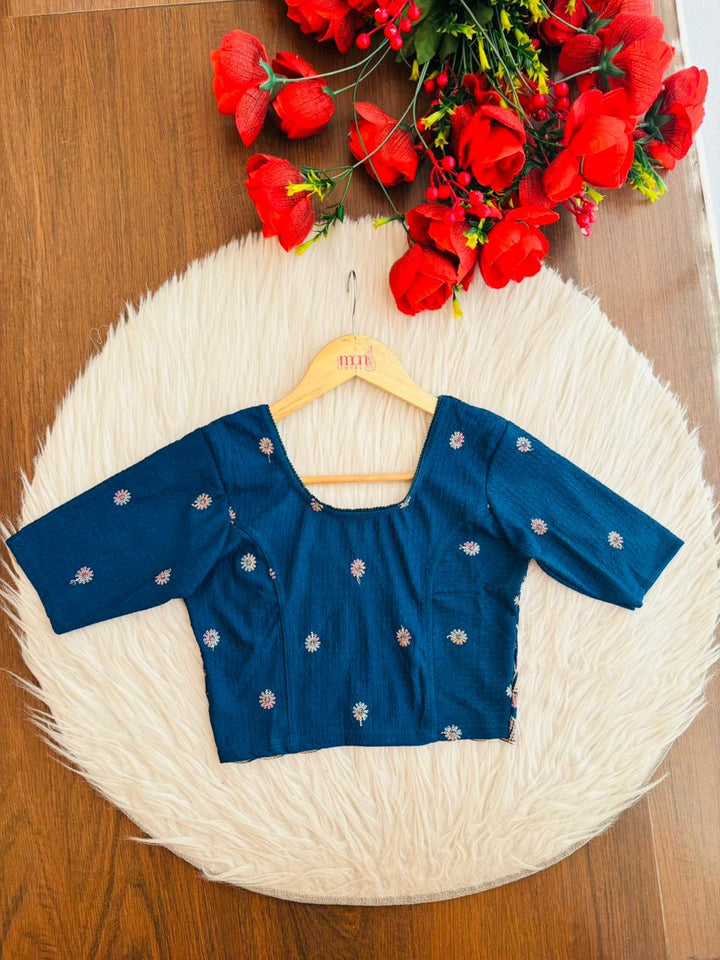 Finest of fine- Floral Stretchable Knitted Blouse