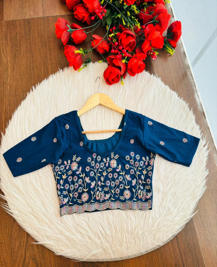 Finest of fine- Floral Stretchable Knitted Blouse