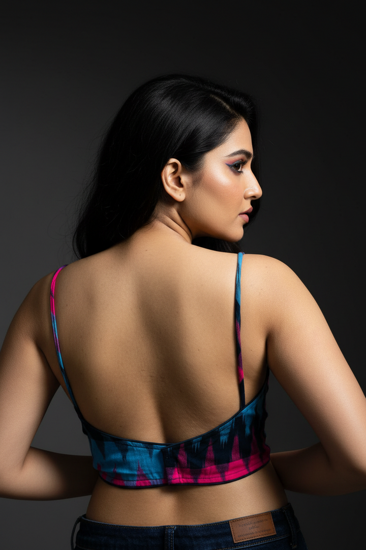 Style In Sunny Days-Ikkat Blouse