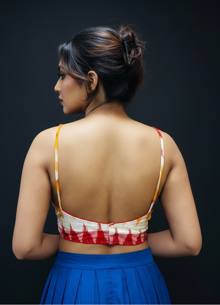 Style In Sunny Days-Ikkat Blouse