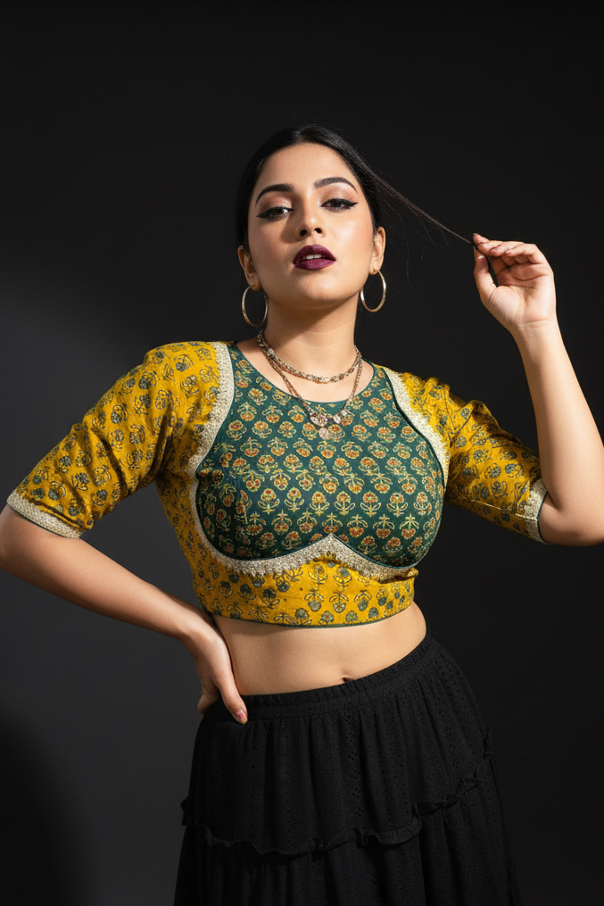 Ajrakh Aura- Designer Blouse
