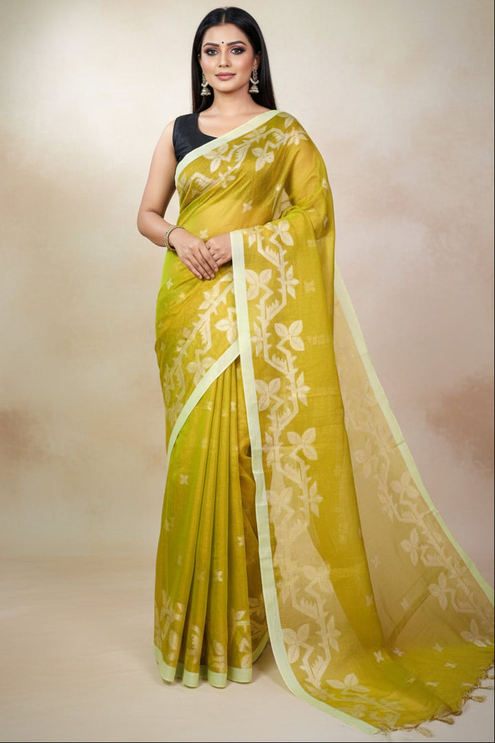 Rajat Pushpika Weave Tissue Saree