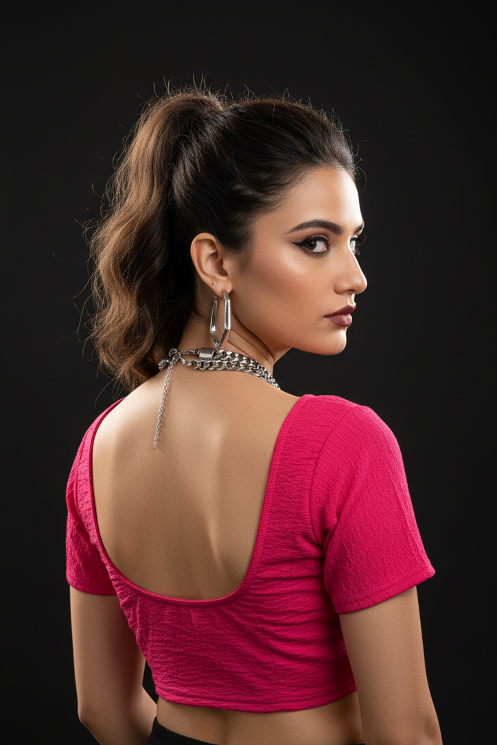 Pure Form-Stretchable Knitted Blouse