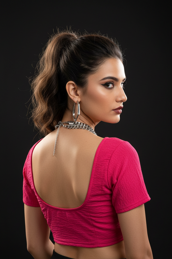 Pure Form-Stretchable Knitted Blouse