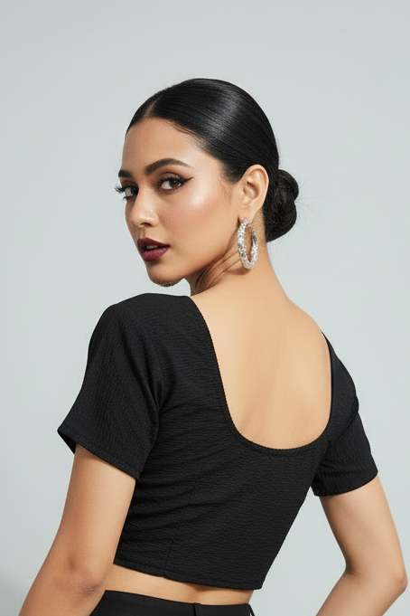 Pure Form-Stretchable Knitted Blouse