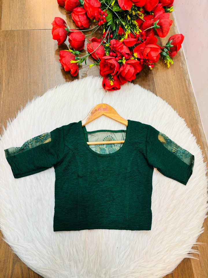 Heritage Glow-Stretchable Knitted Blouse