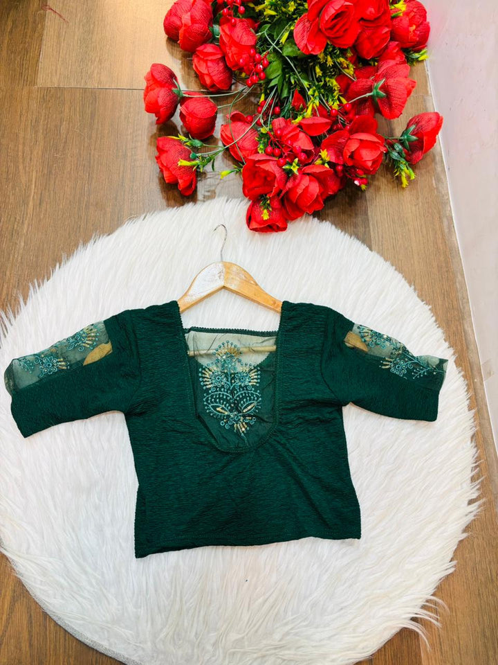 Heritage Glow-Stretchable Knitted Blouse