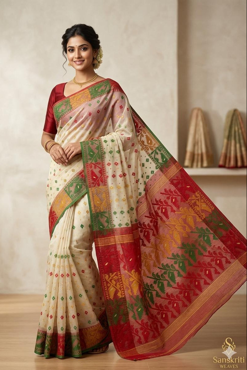 Shailputri  Dhakai Jamdani Saree