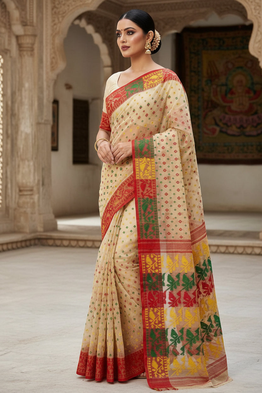 Shailputri  Dhakai Jamdani Saree