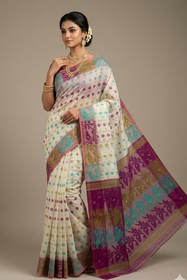 Shailputri  Dhakai Jamdani Saree
