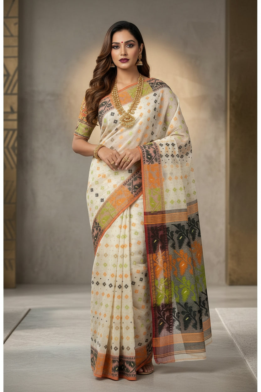 Shailputri  Dhakai Jamdani Saree