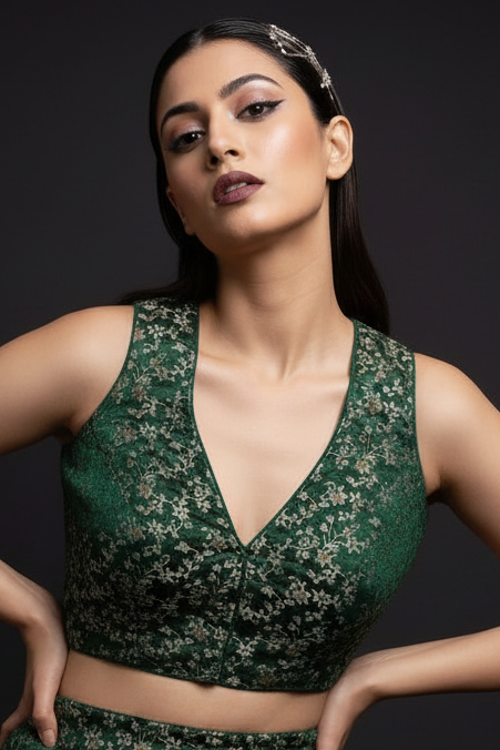 Swarna Pushpa Katan Banarasi Silk Designer Blouse