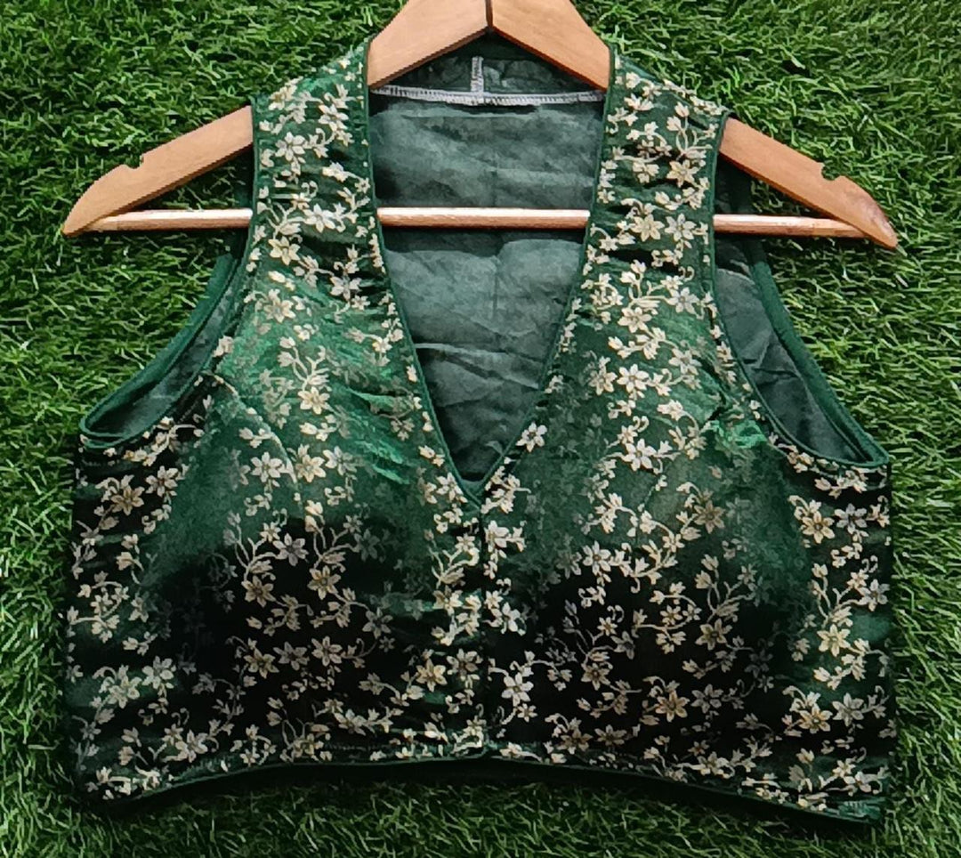 Swarna Pushpa Katan Banarasi Silk Designer Blouse