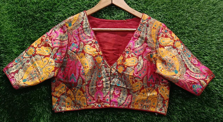 Colorful Dreams- Katan Silk Banarasi Blouse