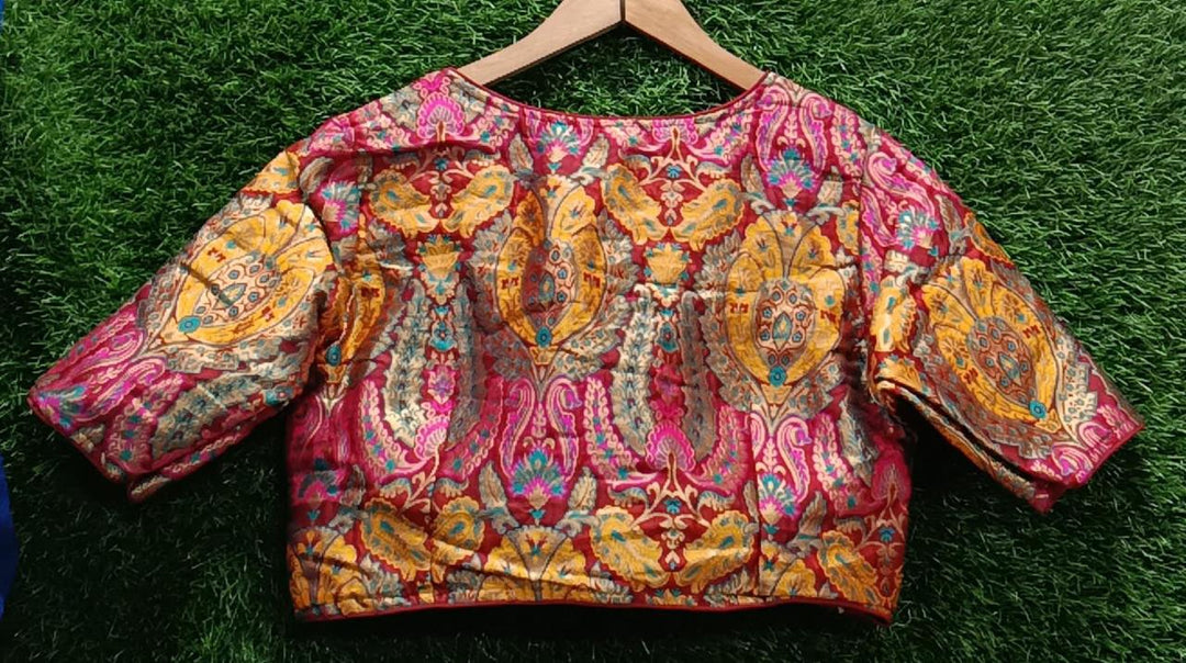 Colorful Dreams- Katan Silk Banarasi Blouse