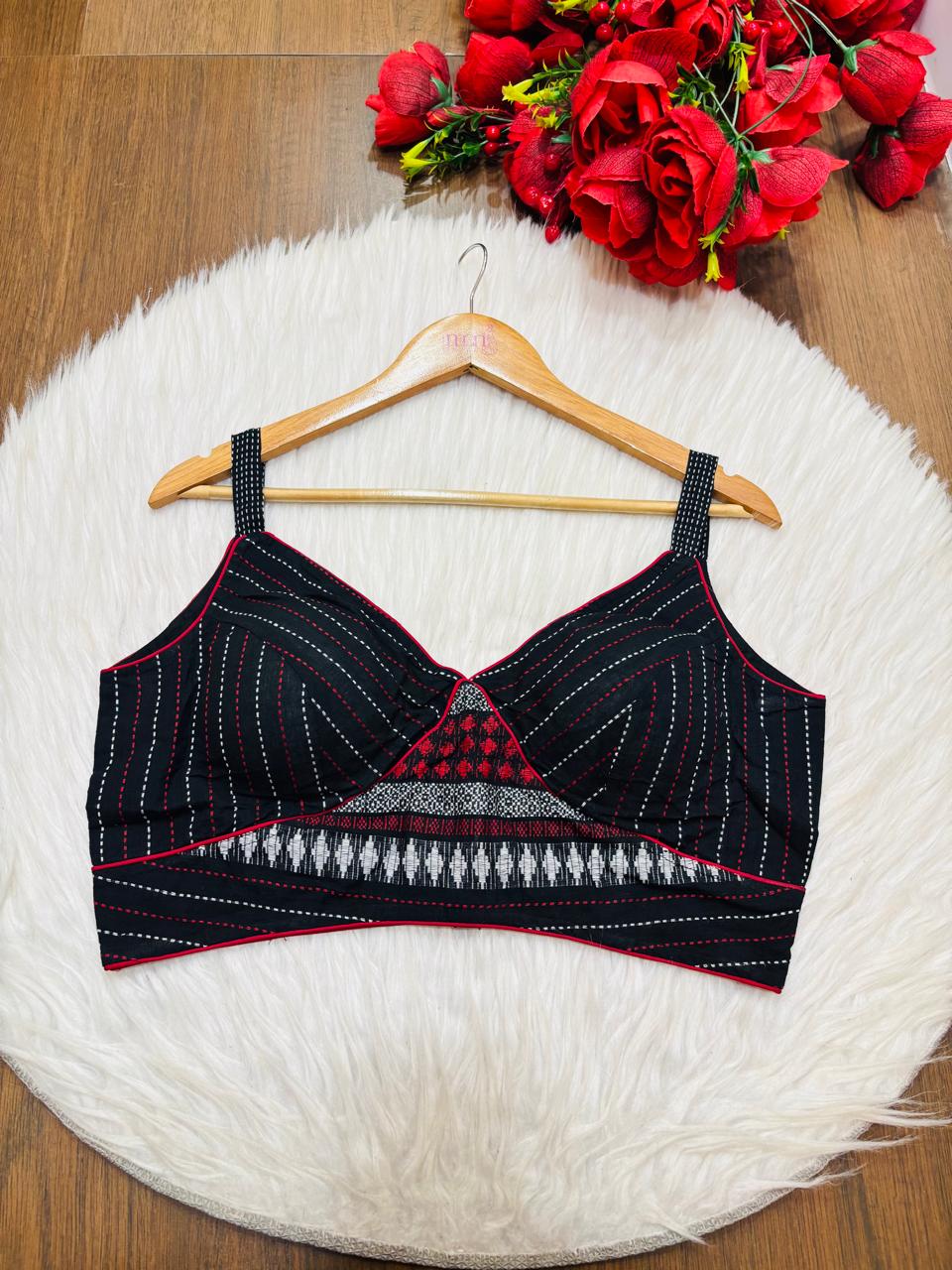 RongTulika Jamdani Designer Cotton Blouse