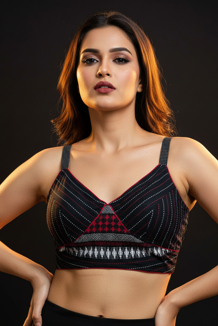 RongTulika Jamdani Designer Cotton Blouse