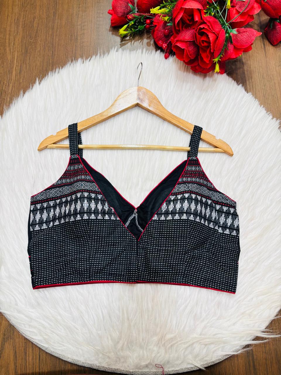 RongTulika Jamdani Designer Cotton Blouse