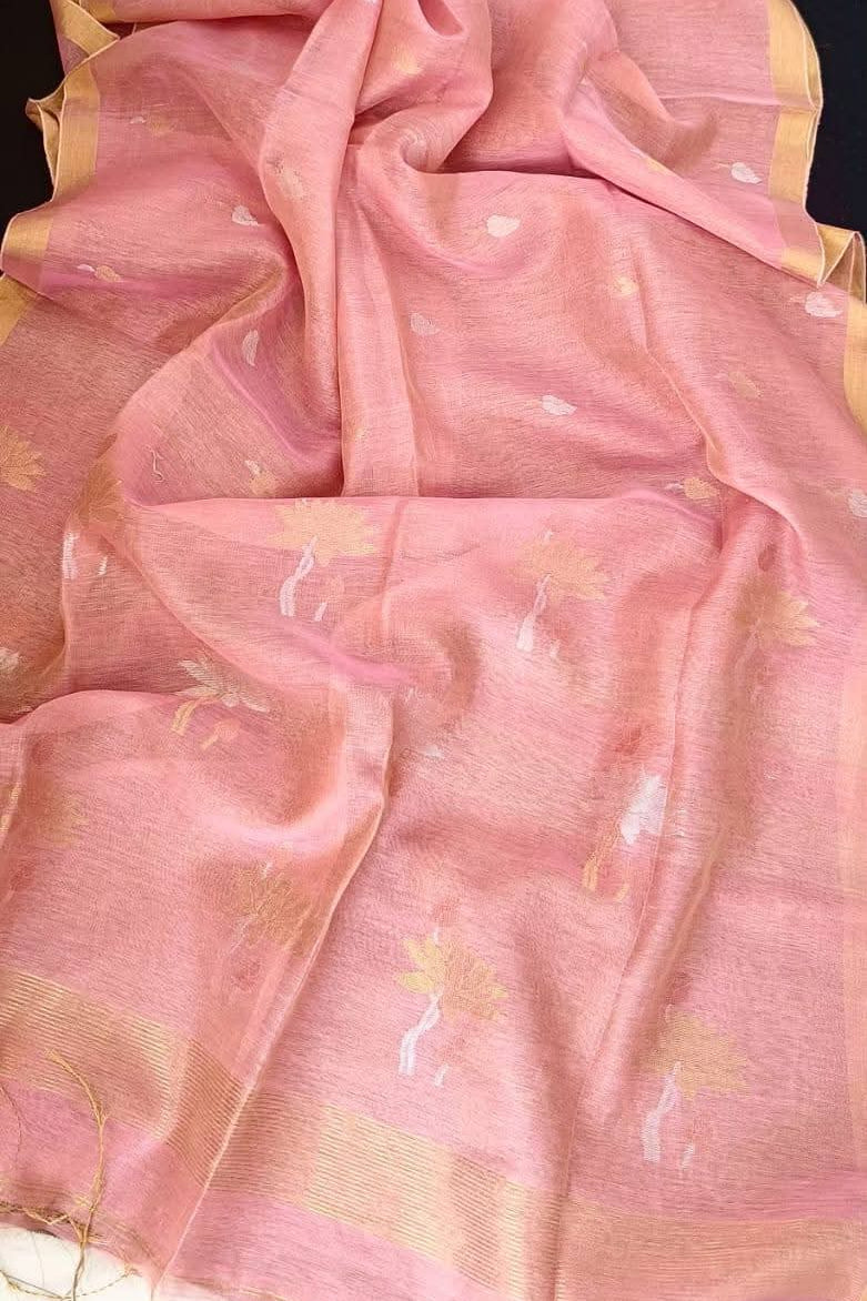 Swapna Ranga Tissue Linen Jamdani Saree