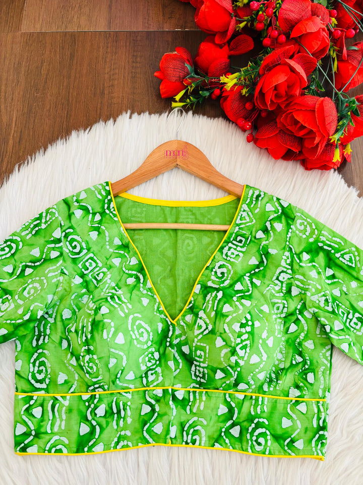 Fresh Start - Printed Cotton Designer Blouse